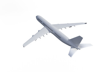 Digital png illustration of white plane on transparent background