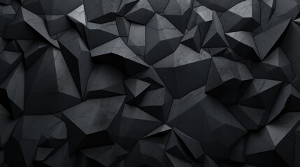 Black and gray abstract geometric stone shapes background wallpaper ai generated image - obrazy, fototapety, plakaty