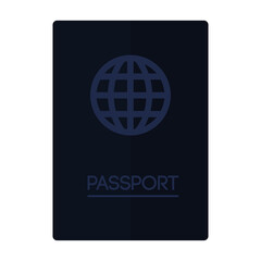 Digital png illustration of black passport with globe on transparent background