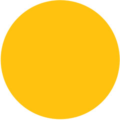 Digital png illustration of big yellow circle on transparent background