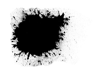 Digital png illustration of black ink stain on transparent background