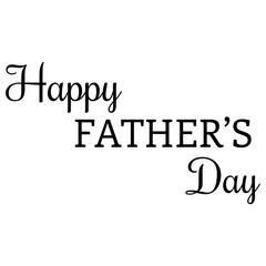 Digital png illustration of happy father's day text on transparent background
