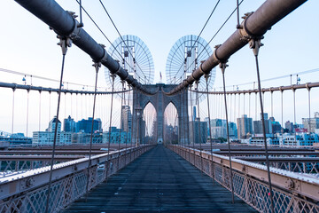 urban architecture of new york city. Brooklyn bridge in ny, usa. brooklyn landmark. urban bridge...
