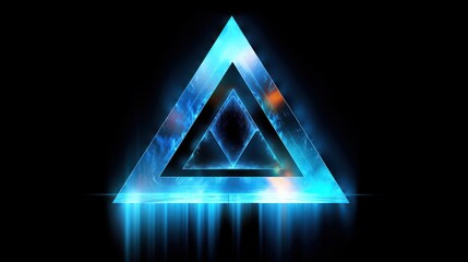 Triangle with glowing technology background wallpaper ai generated image