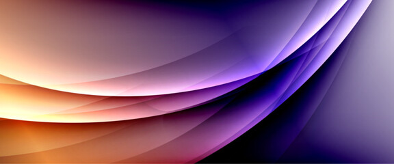 Dynamic flowing waves on gradient color background. Vector illustration For Wallpaper, Banner, Background, Card, Book Illustration, landing page