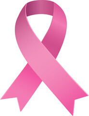 Digital png illustration of pink ribbon on transparent background