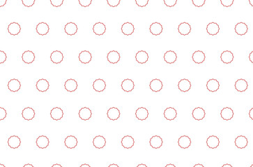 Digital png illustration of red circle stars repeated on transparent background