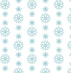 Naklejka na ściany i meble Digital png illustration of blue flowers repeated on transparent background