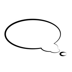 Digital png illustration of white speech bubble with copy space on transparent background