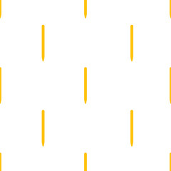 Digital png illustration of yellow pattern of repeated pencils on transparent background