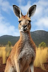 Selbstklebende Fototapeten Kangaroo (Macropus giganteus) in the Australian Outback © Harmonic