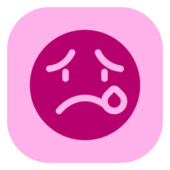 Editable crying, sad tears expression emoticon vector icon. Part of a big icon set family. Part of a big icon set family. Perfect for web and app interfaces, presentations, infographics, etc