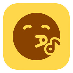 Editable whistle expression emoticon vector icon. Part of a big icon set family. Part of a big icon set family. Perfect for web and app interfaces, presentations, infographics, etc