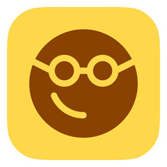 Editable smart glasses expression emoticon vector icon. Part of a big icon set family. Part of a big icon set family. Perfect for web and app interfaces, presentations, infographics, etc