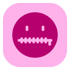 Editable zip mouth, silence expression emoticon vector icon. Part of a big icon set family. Part of a big icon set family. Perfect for web and app interfaces, presentations, infographics, etc