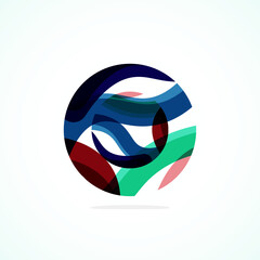 Abstract circle logo - minimalist emblem, timeless and universal shape of circle. Unique logo represent range of brands and concepts, encapsulating simplicity and creativity in single, iconic image