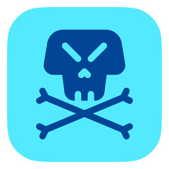 Editable danger skull vector icon. Video game, game elements. Part of a big icon set family. Perfect for web and app interfaces, presentations, infographics, etc