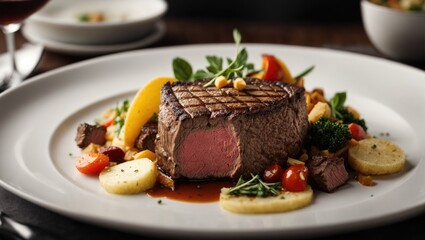 "Steak Symphony: Culinary Elegance in Monochrome"