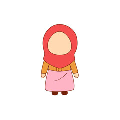 cute kid cute little boy with red hijab female