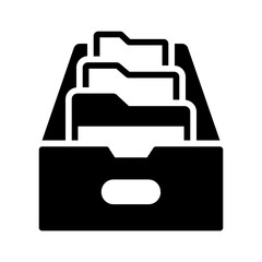 Solid black icon for Archive