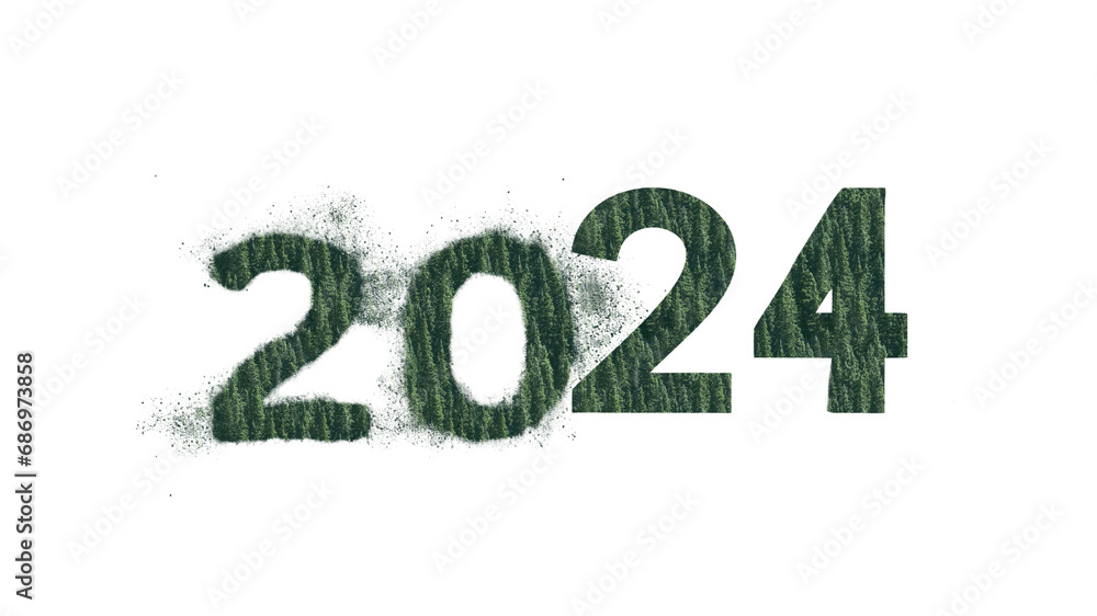 Poster 2024 new year greeting card vector template, social media banner design merry christmas with congrat