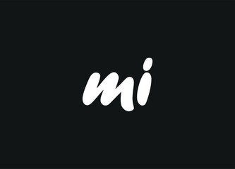 MI letter logo and initial logo design