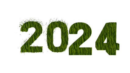 2024 new year greeting card vector template, social media banner design Merry Christmas with congratulations Numbers with realistic illustrations on transparent background. Isolated.