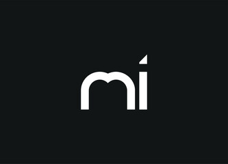MI letter logo and initial logo design