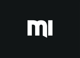 MI letter logo and initial logo design