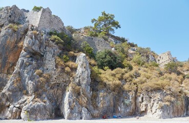 The ruins and beaches of Olympos in Antalya Province, Turkey