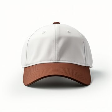 A front-facing stylish blank baseball cap created by AI. A perfect blank mockup with copy space to clearly showcase your design or logo. 
