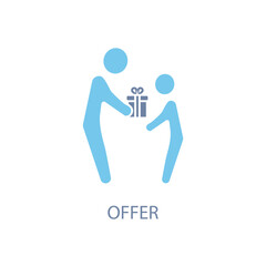 offer concept line icon. Simple element illustration. offer concept outline symbol design.