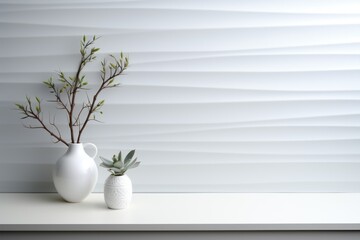Ethereal Elegance White Marble Texture in Minimalist Design Generative AI
