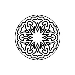 cute set of hand drawn Islamic mandala floral