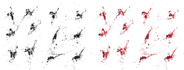 Set of dirty paint vector background