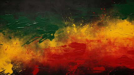 Black History Month colors background, people seeking the right to freedom and equality