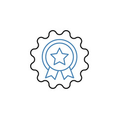 Obraz premium award concept line icon. Simple element illustration. award concept outline symbol design.