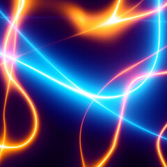 Fototapeta premium Bright glowing multidimensional plasma force field. Abstract glowing background