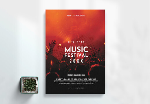 Music Event Flyer Layout