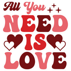 All you need is love Retro SVG