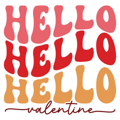 Hello valentine Retro SVG