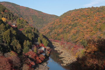 京都　保津峡の絶景