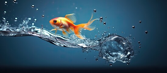 Manipulating a photo to turn water into a fish.