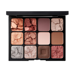 Fototapeta premium Eye Shadow Palette Isolated on Transparent or White Background, PNG