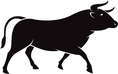 bull design isolated on transparent background. Wild Animals.