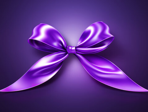 Purple day, Epilepsy awareness day Awareness Purple ribbon. Generative Ai - Powered by Adobe