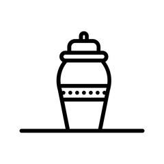 Black line icon for Urn