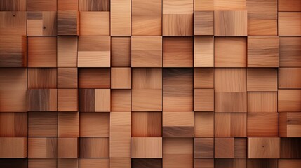 
Natural wooden background. Wood blocks. Wall Paneling texture. Wooden squares, tile wallpaper
