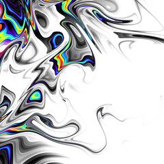 Abstract colorful wavy groovy psychedelic background