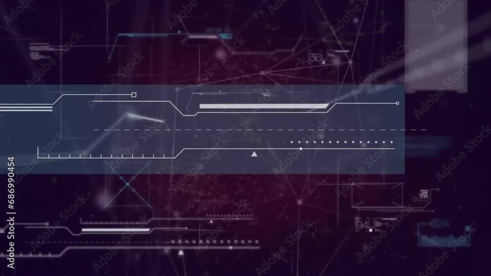 Poster animation of data processing over network of connections